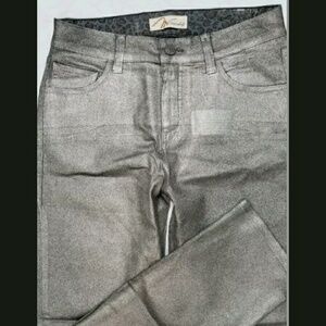 Miraclebody by Miraclesuit Metallic Coated Silver Skinny straight Jeans